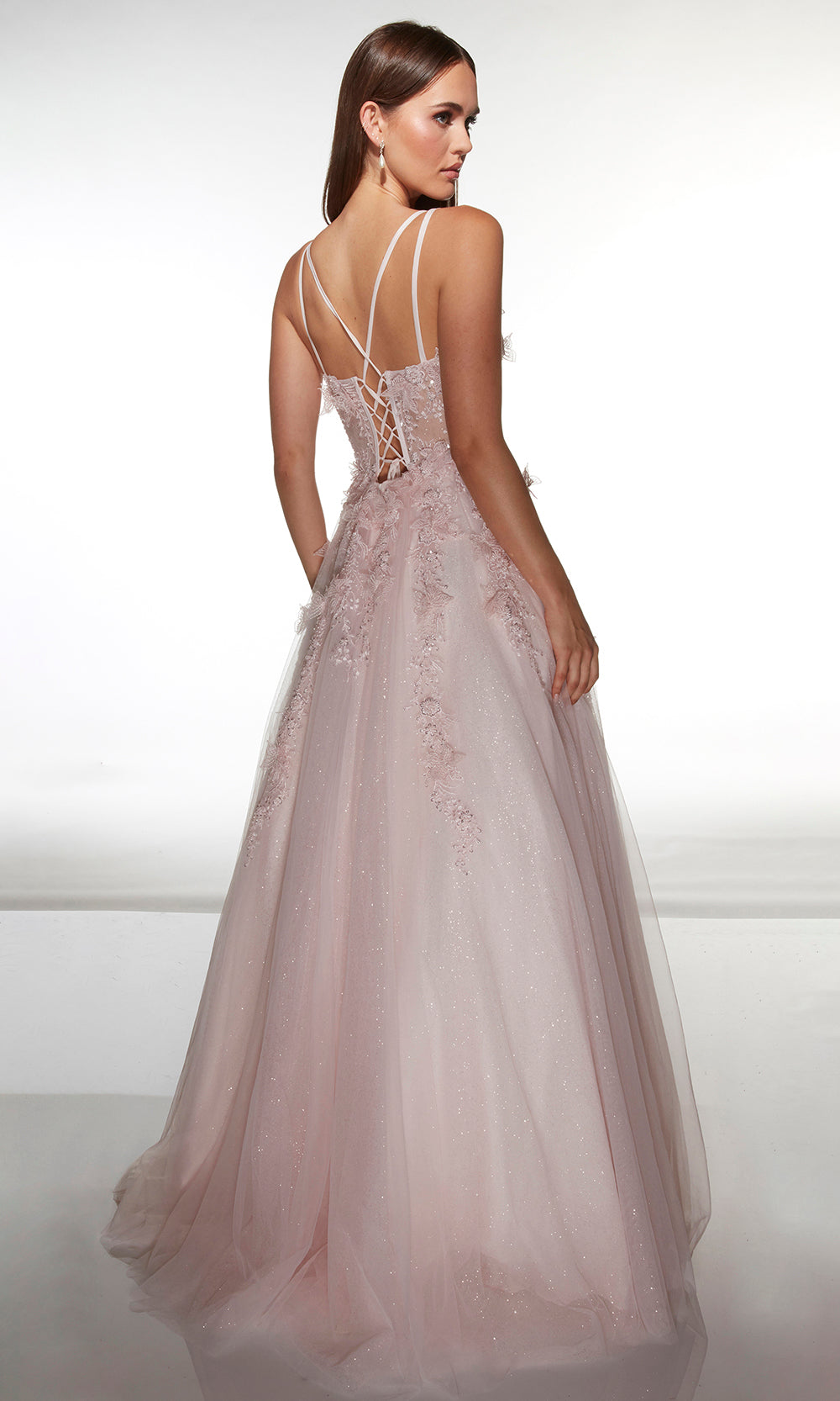 Alyce Paris 62203 - Applique Corset Sparkle Ball Gown Prom Dresses