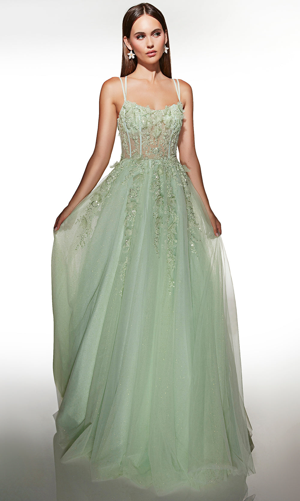 Alyce Paris 62203 - Applique Corset Sparkle Ball Gown Prom Dresses