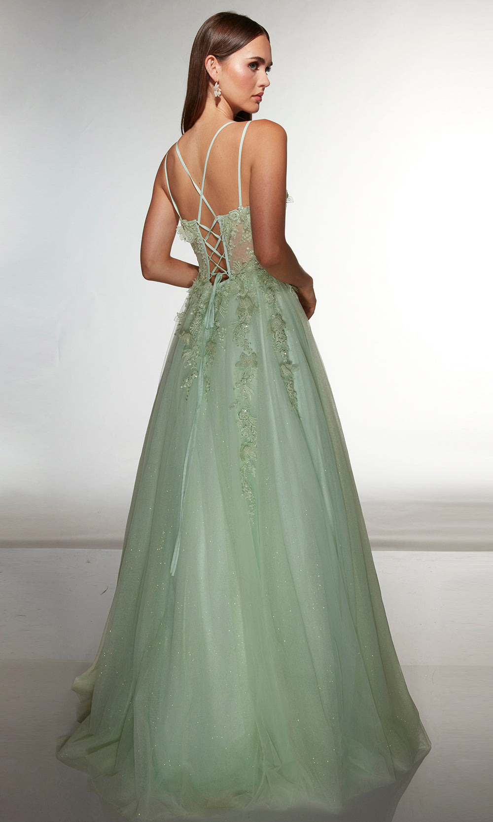 Alyce Paris 62203 - Applique Corset Sparkle Ball Gown Prom Dresses
