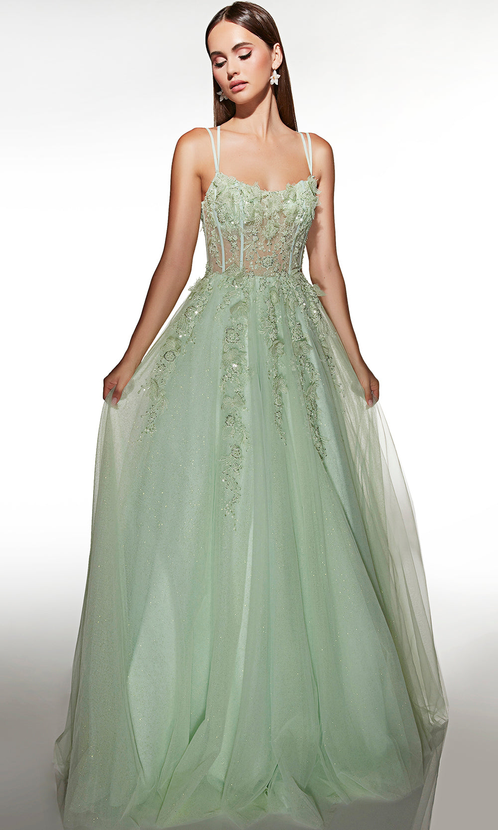 Alyce Paris 62203 - Applique Corset Sparkle Ball Gown Prom Dresses