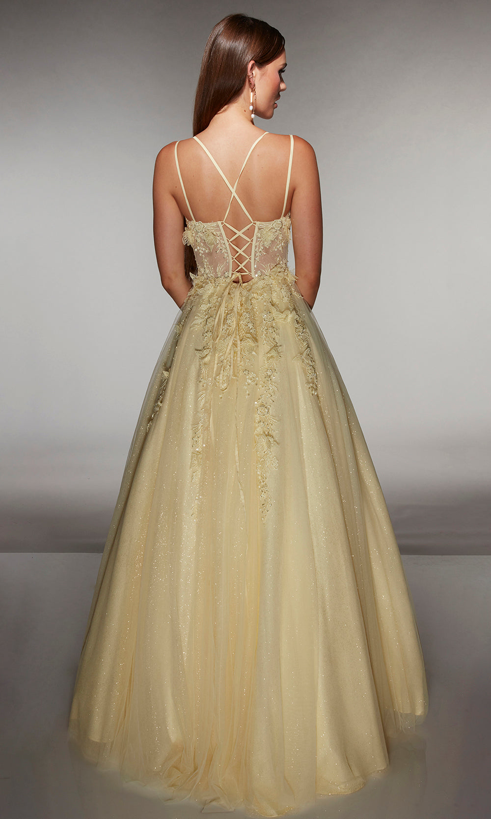 Alyce Paris 62203 - Applique Corset Sparkle Ball Gown Prom Dresses