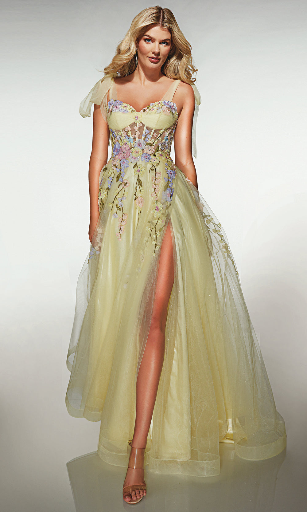 Alyce Paris 62204 - Romantic Applique Tulle Prom Dress Prom Dresses