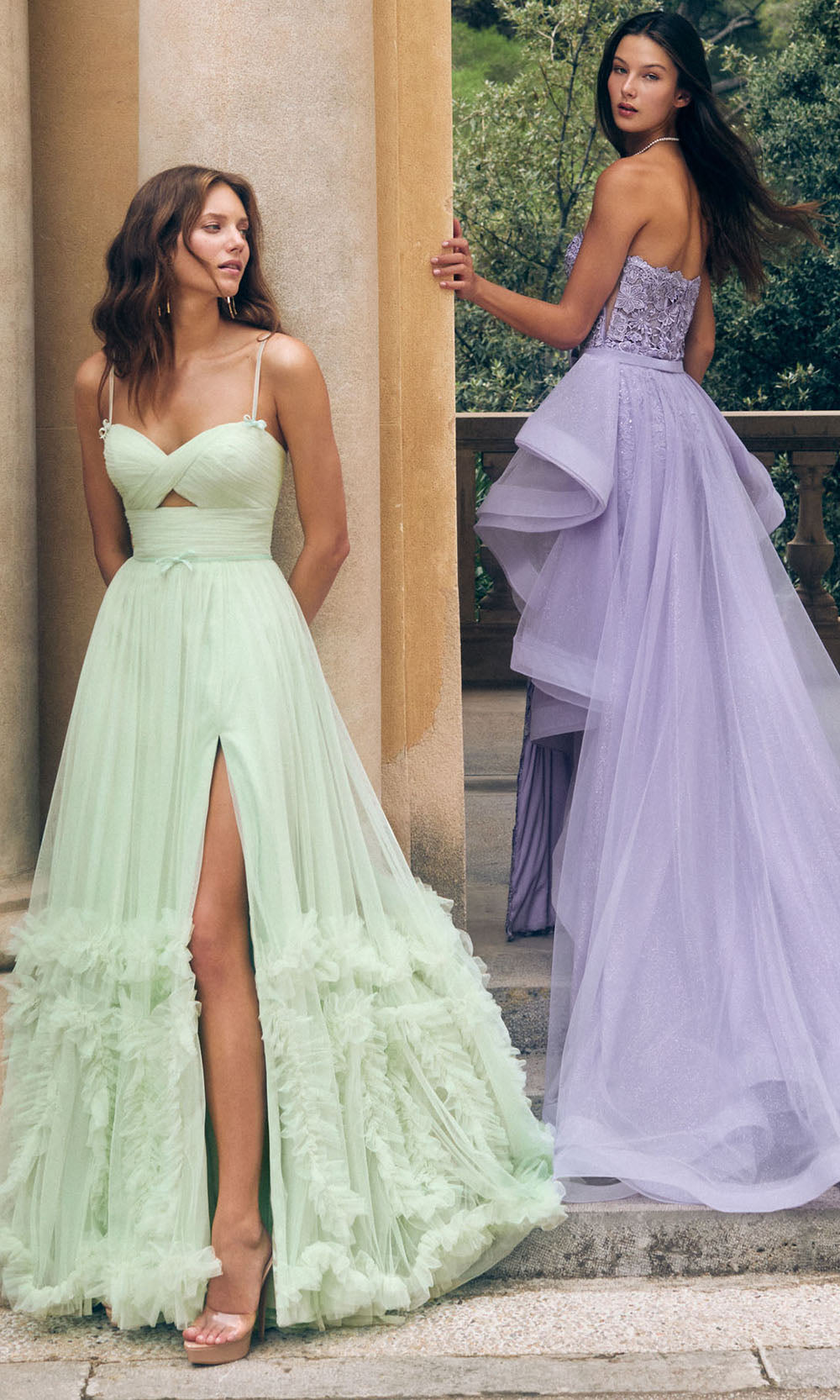 Alyce Paris 62206 - Corset Floral Dress with High Slit Prom Dresses