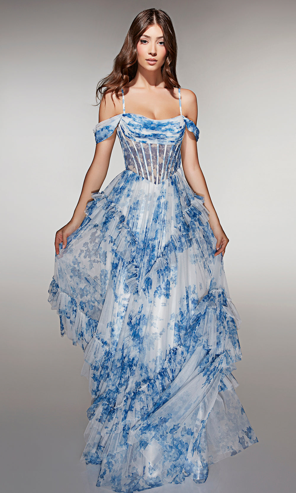 Alyce Paris 62212 - Corset Tiered Skirt Evening Dress Prom Dresses