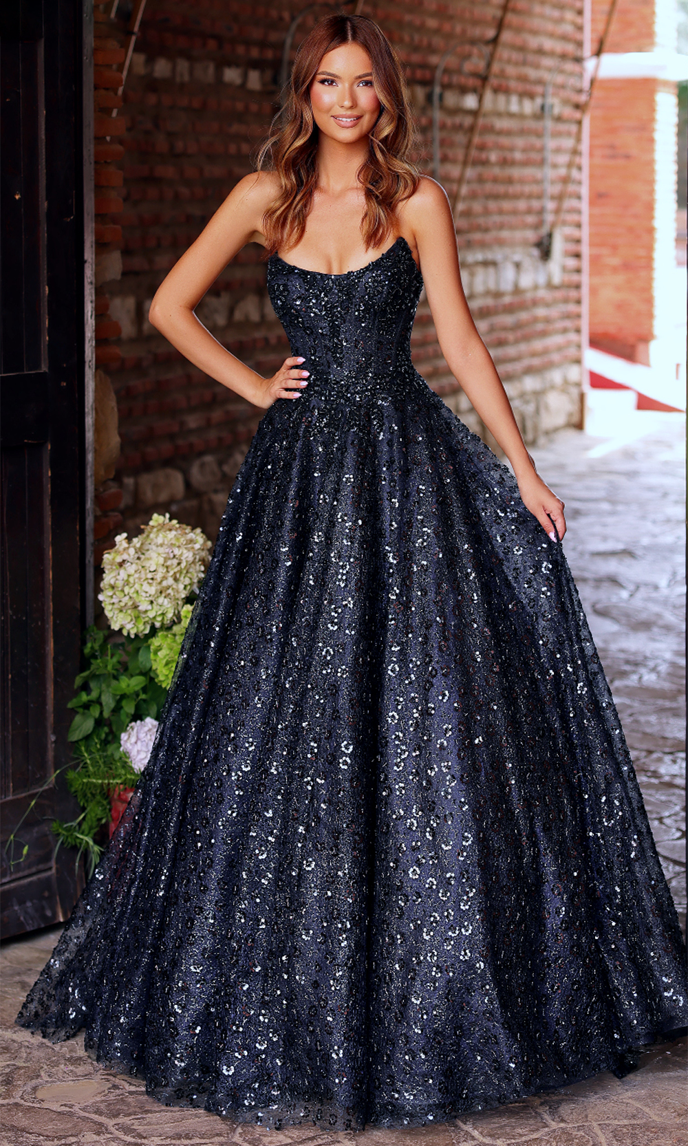 Clarisse 62326 - Allover Beaded Scoop Prom Ballgown Prom Dresses