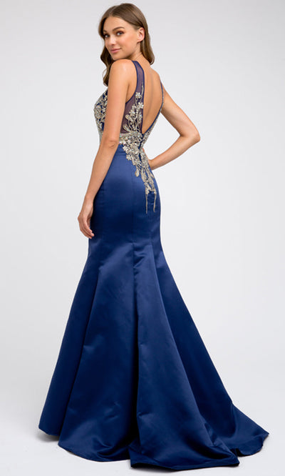 Juliet Dresses 623 - Beaded Applique Sleeveless Gown Formal Gowns