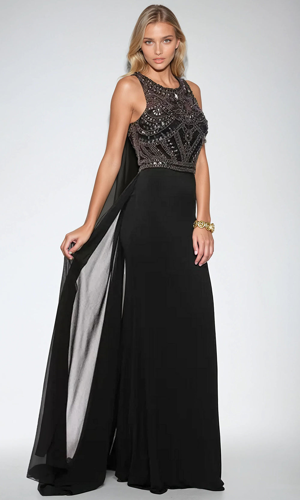 Juliet Dresses 628 - Sleeveless Jewel Neck Long Gown Prom Dresses