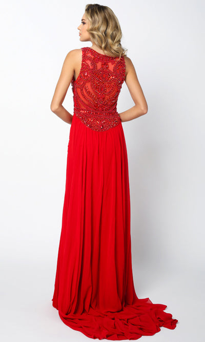 Juliet Dresses 628 - Sleeveless Jewel Neck Long Gown Prom Dresses