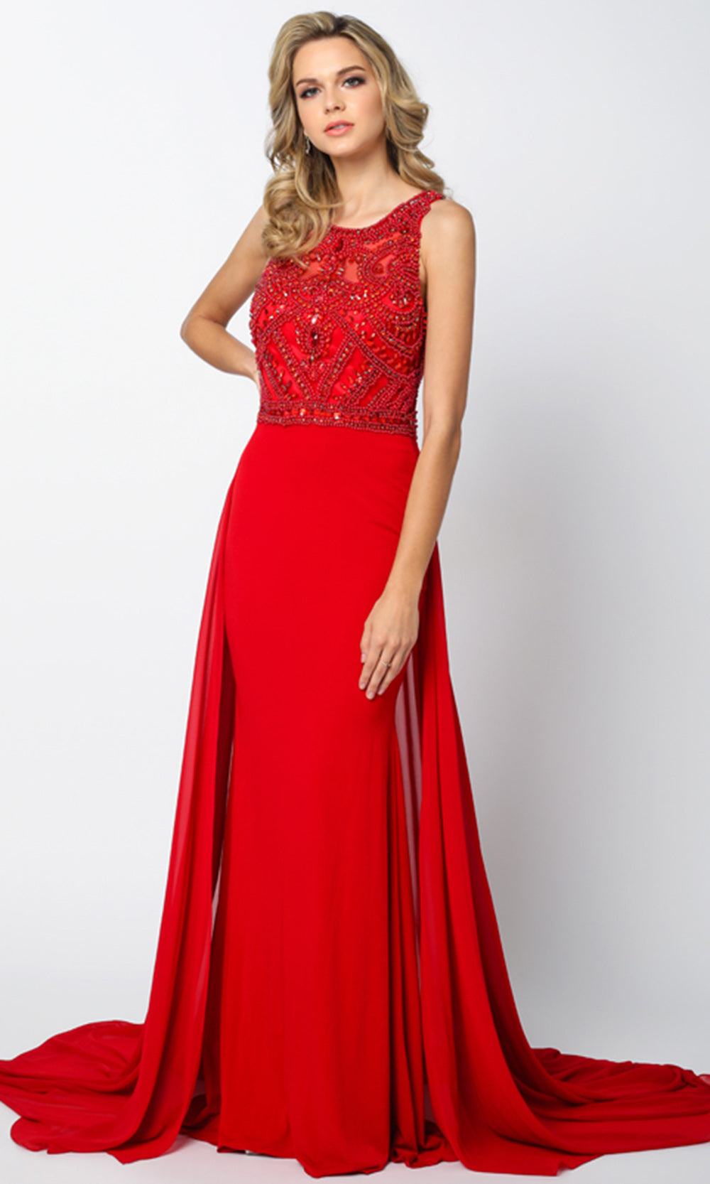 Juliet Dresses 628 - Sleeveless Jewel Neck Long Gown Prom Dresses