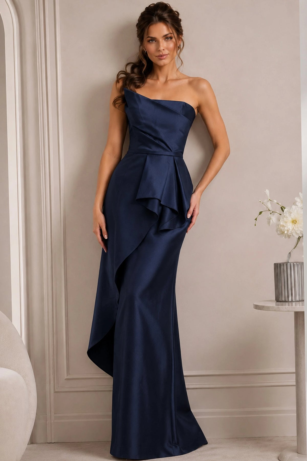 Jovani 63612 - Strapless Peplum Prom Dress