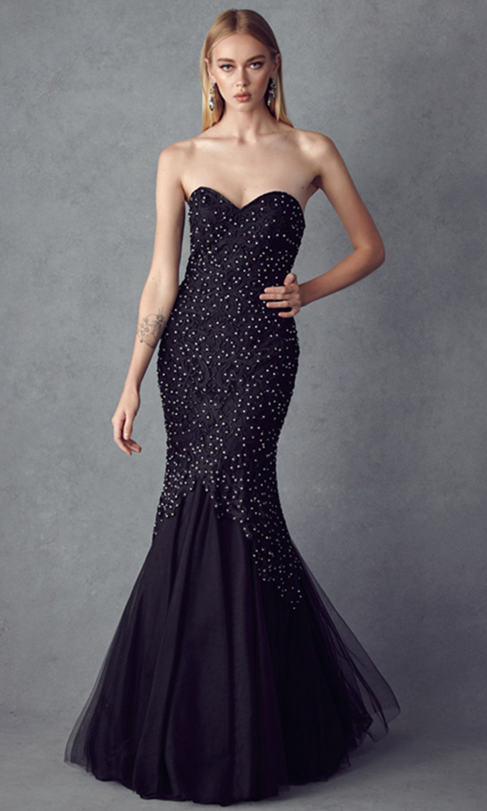 Juliet Dresses 644 - Mermaid Skirt Embroidered Evening Gown Prom Dresses