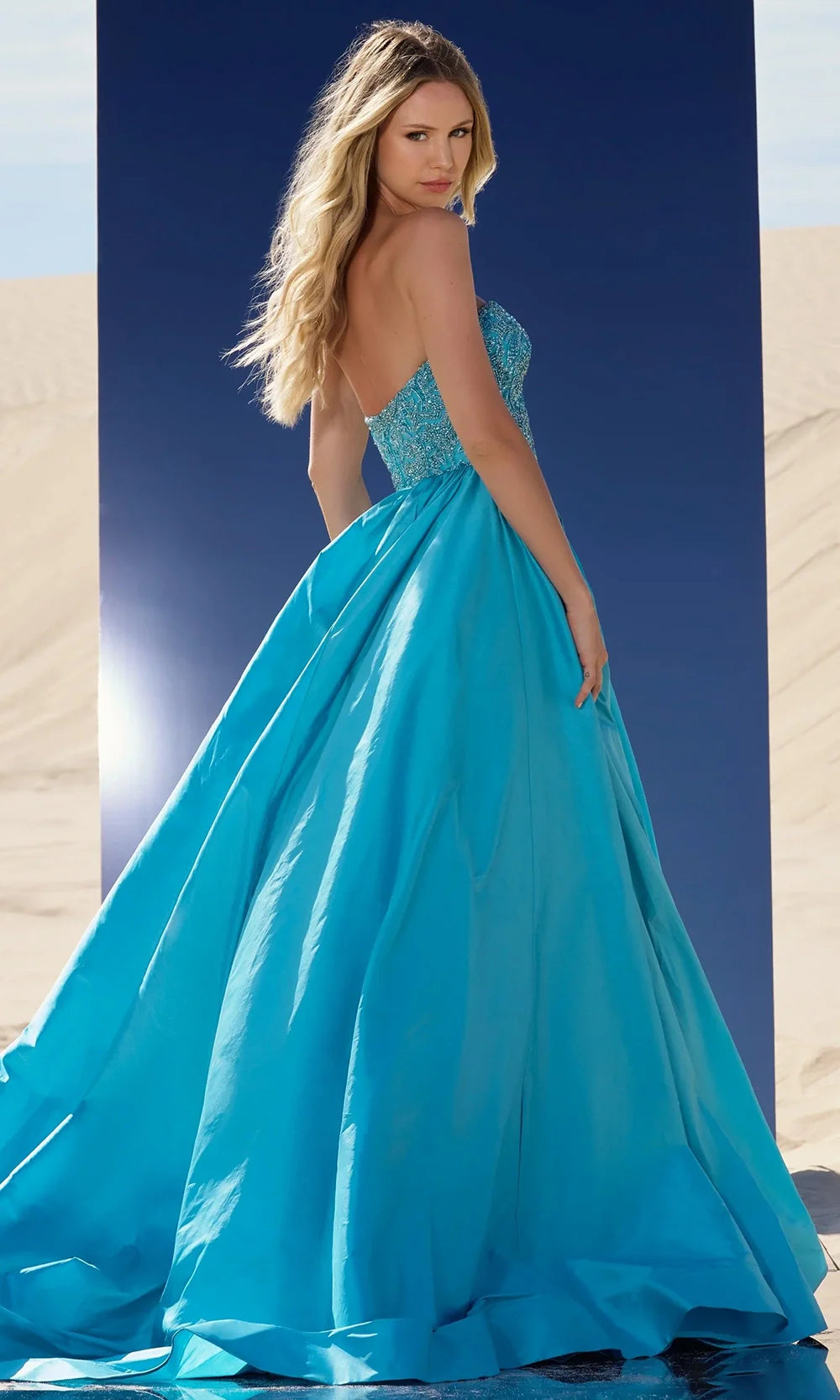 Sherri Hill 56830 - Straight Neckline Taffeta Ballgown Ball Gowns