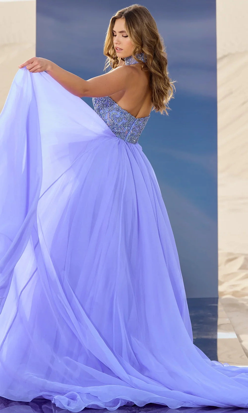 Sherri Hill 56852 - Beaded Bodice Layered Organza Gown Prom Dresses