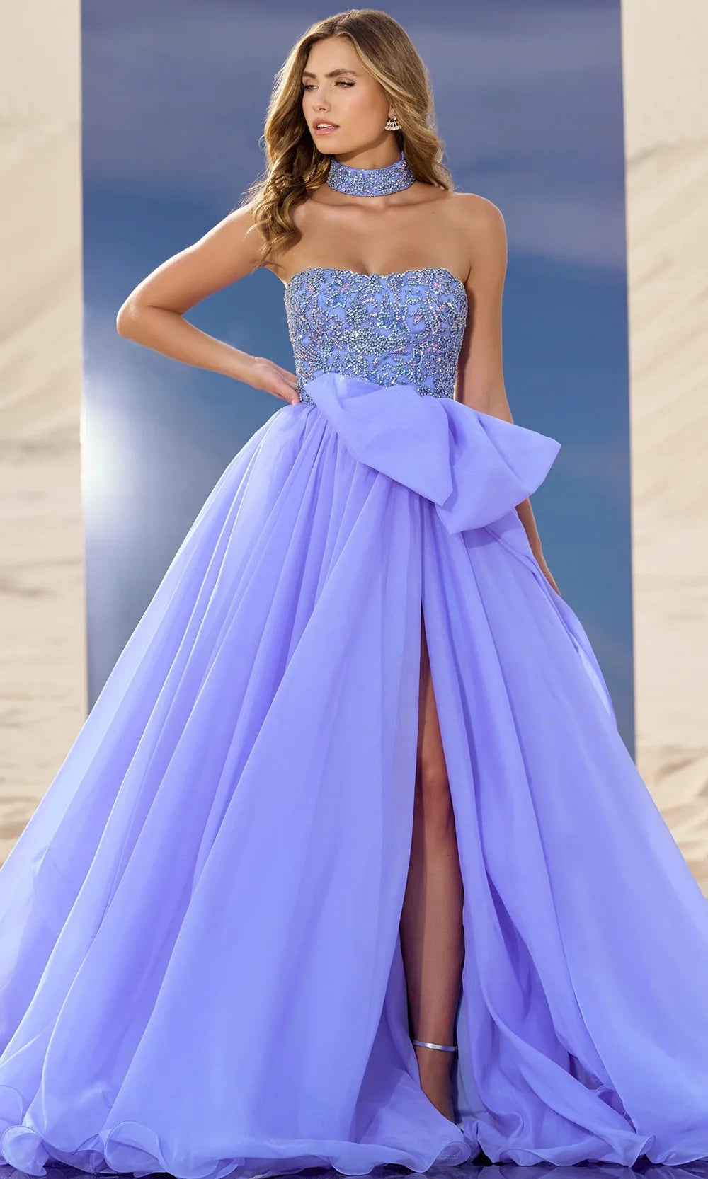 Sherri Hill 56852 - Beaded Bodice Layered Organza Gown Prom Dresses