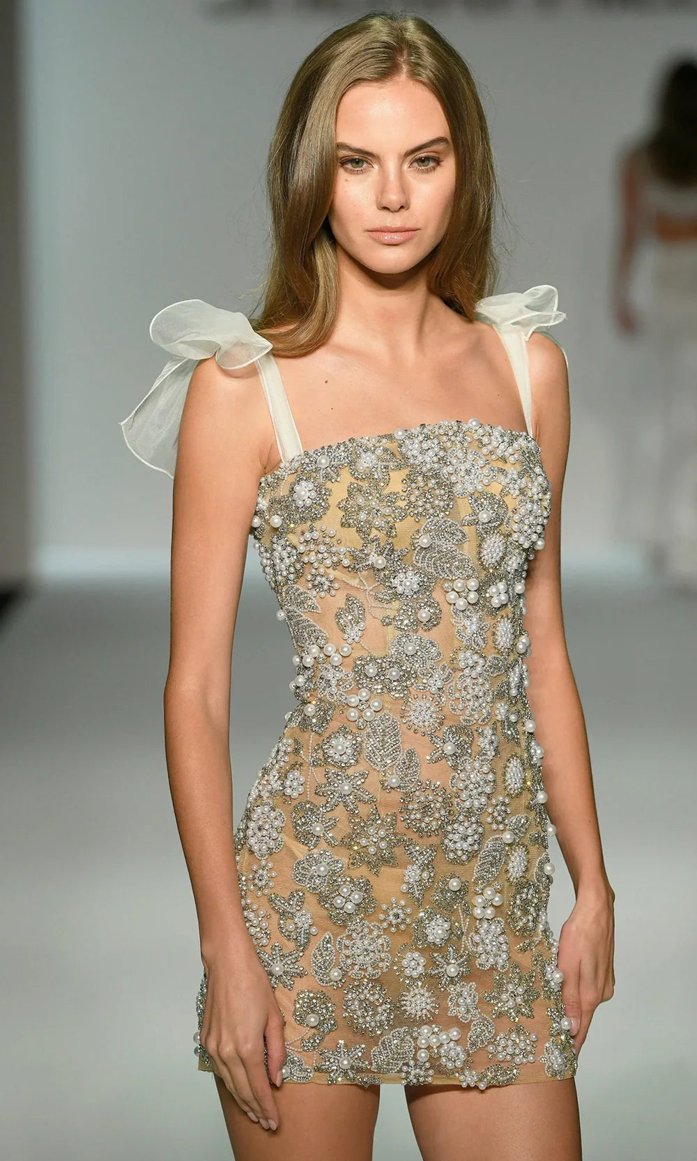 Sherri Hill 57246 - Square Neck Embellished Dress with Bow Straps Cocktail Dresses