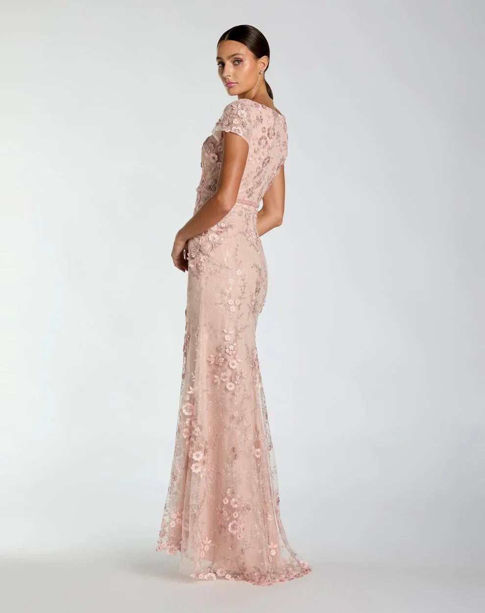 Mac Duggal - 67711 Bateau Floral Sheath Dress