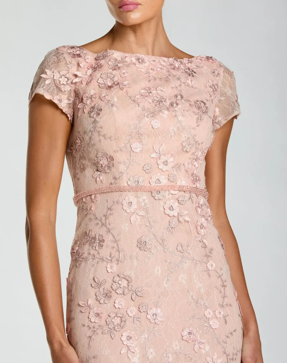 Mac Duggal - 67711 Bateau Floral Sheath Dress