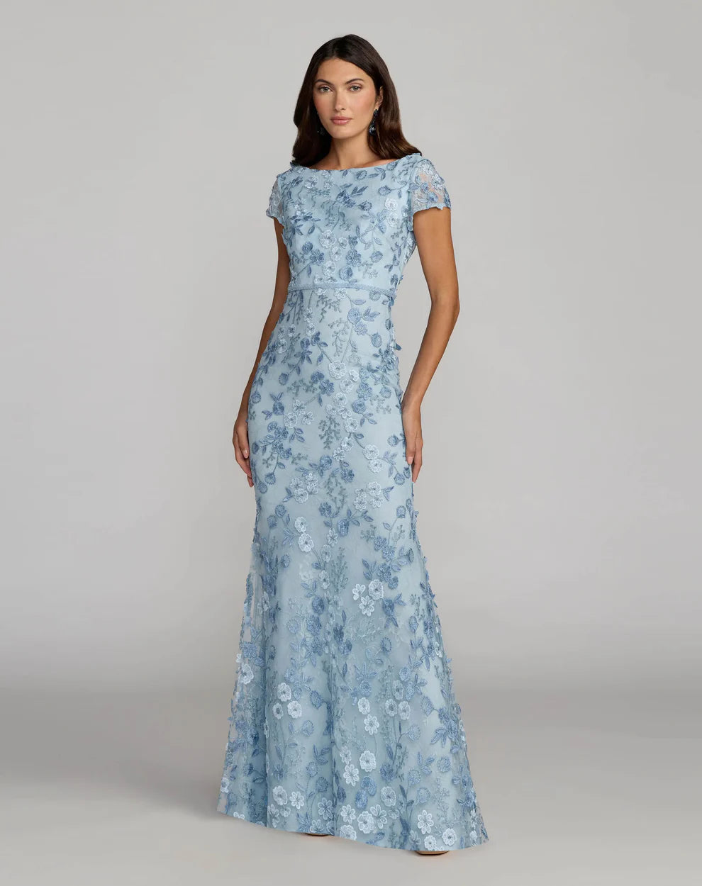 Mac Duggal - 67711 Bateau Floral Sheath Dress