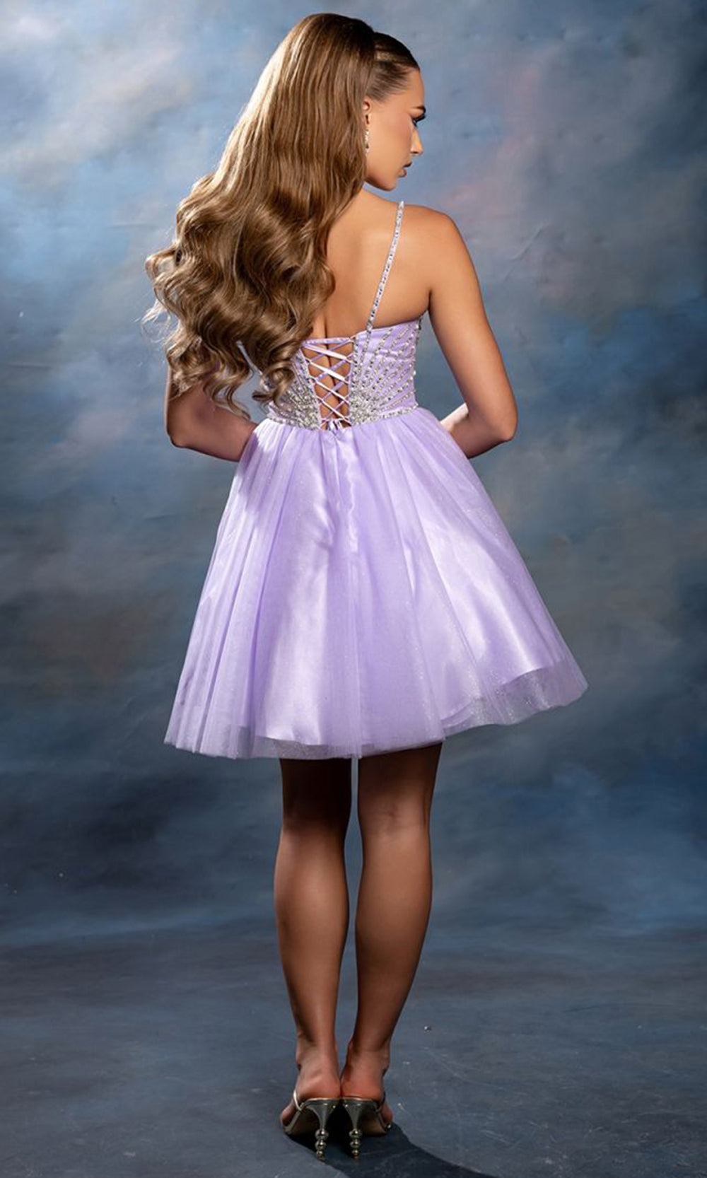 May Queen MQ2243 - Sparkling A Line Evening Dress Cocktail Dresses in Purple 