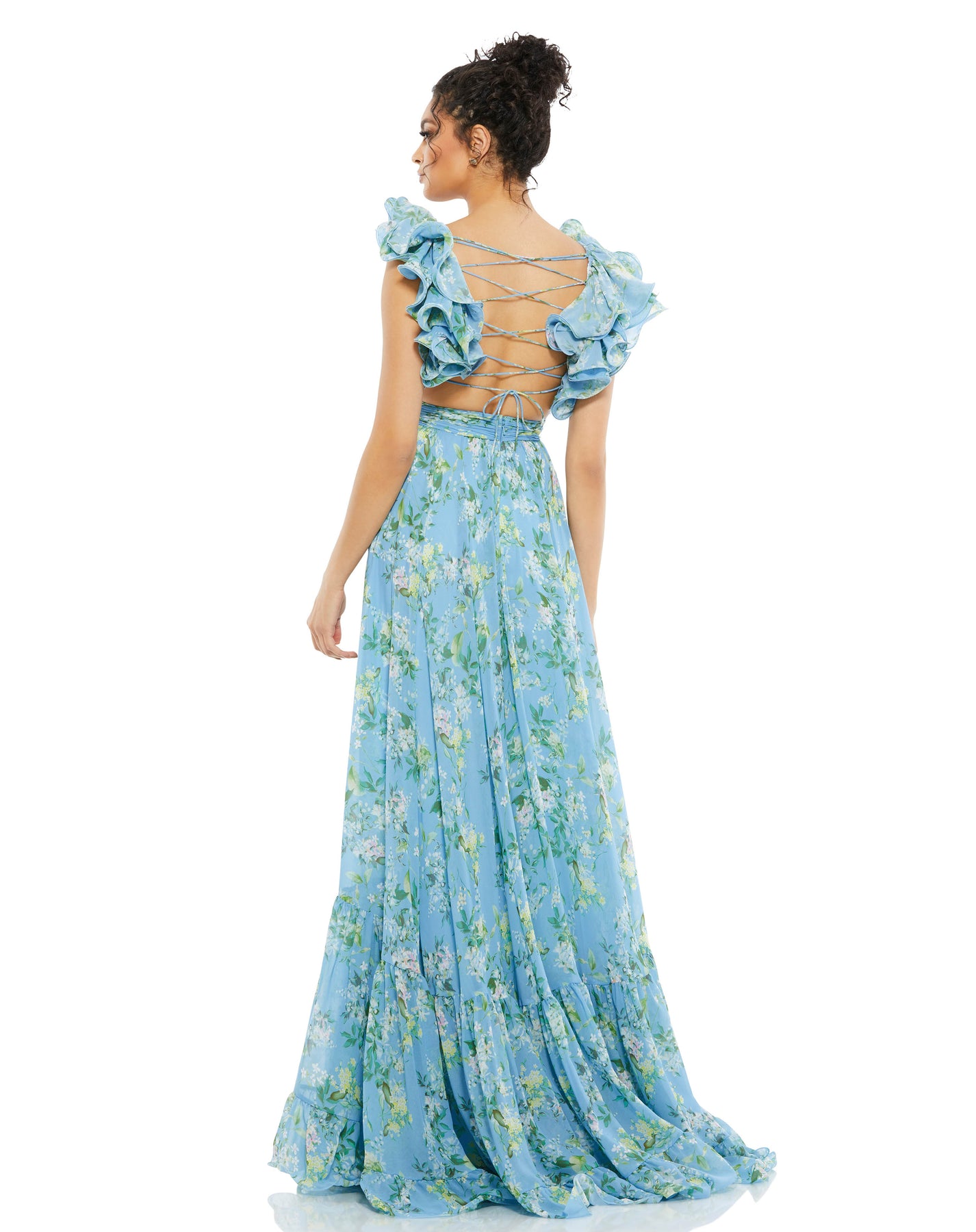 Mac Duggal 67803 - Floral Print Sleeveless Prom Dress