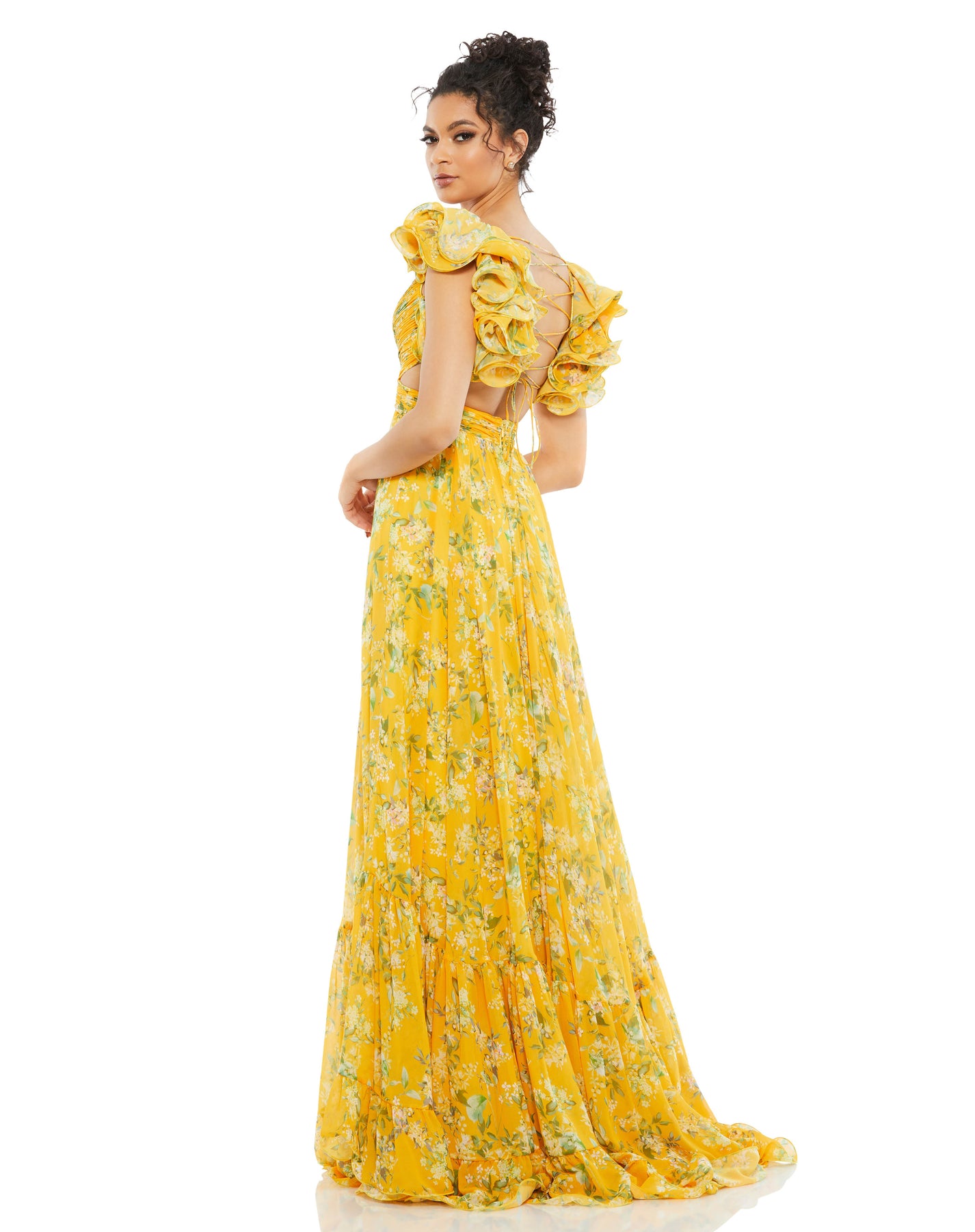 Mac Duggal 67803 - Floral Print Sleeveless Prom Dress