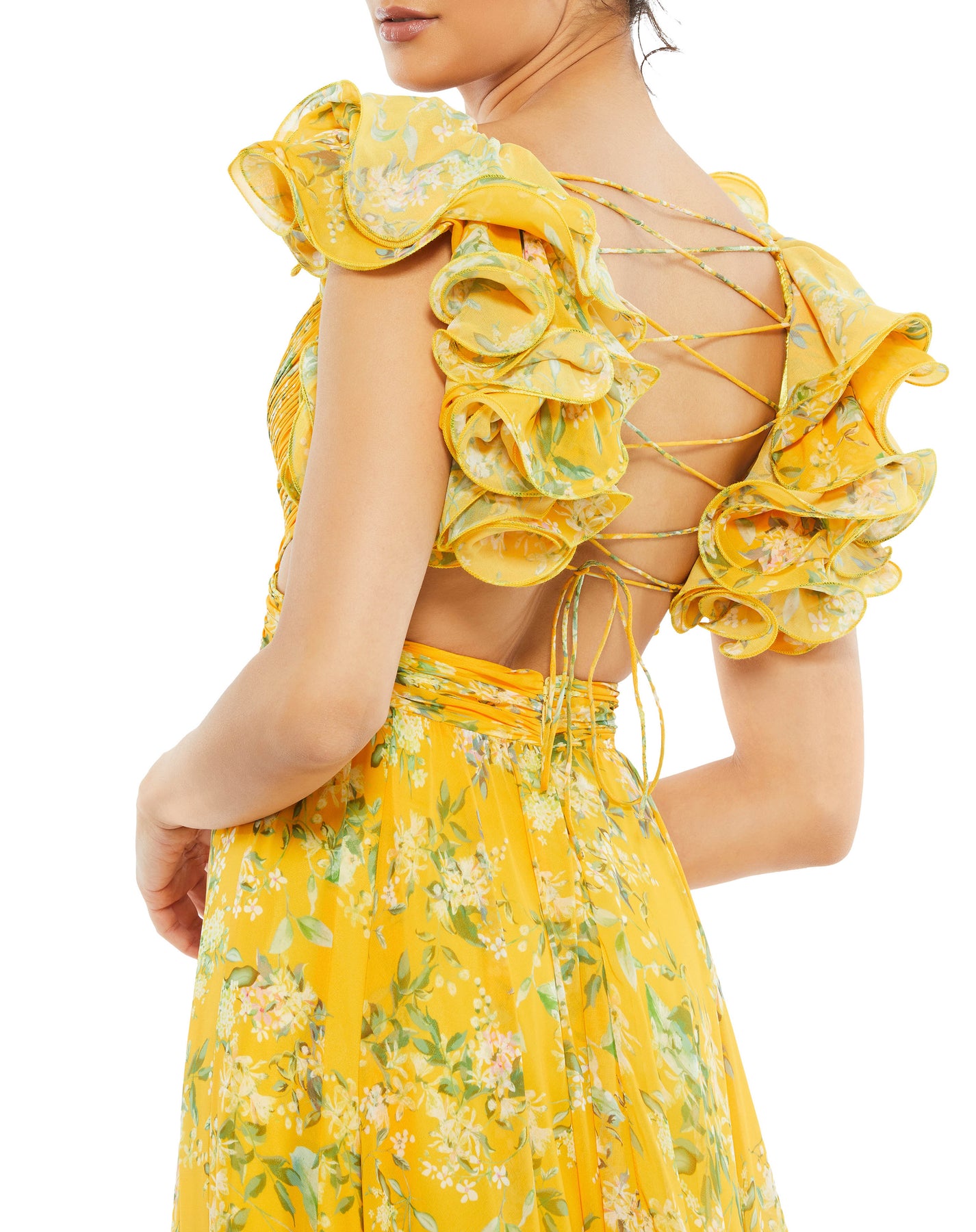 Mac Duggal 67803 - Floral Print Sleeveless Prom Dress