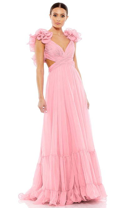 Ieena Duggal - 67911I Ruffled Dress Evening Dress