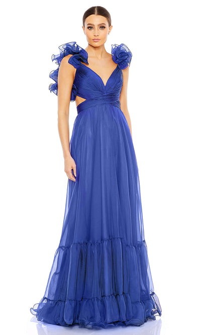 Ieena Duggal - 67911I Ruffled Dress Evening Dress