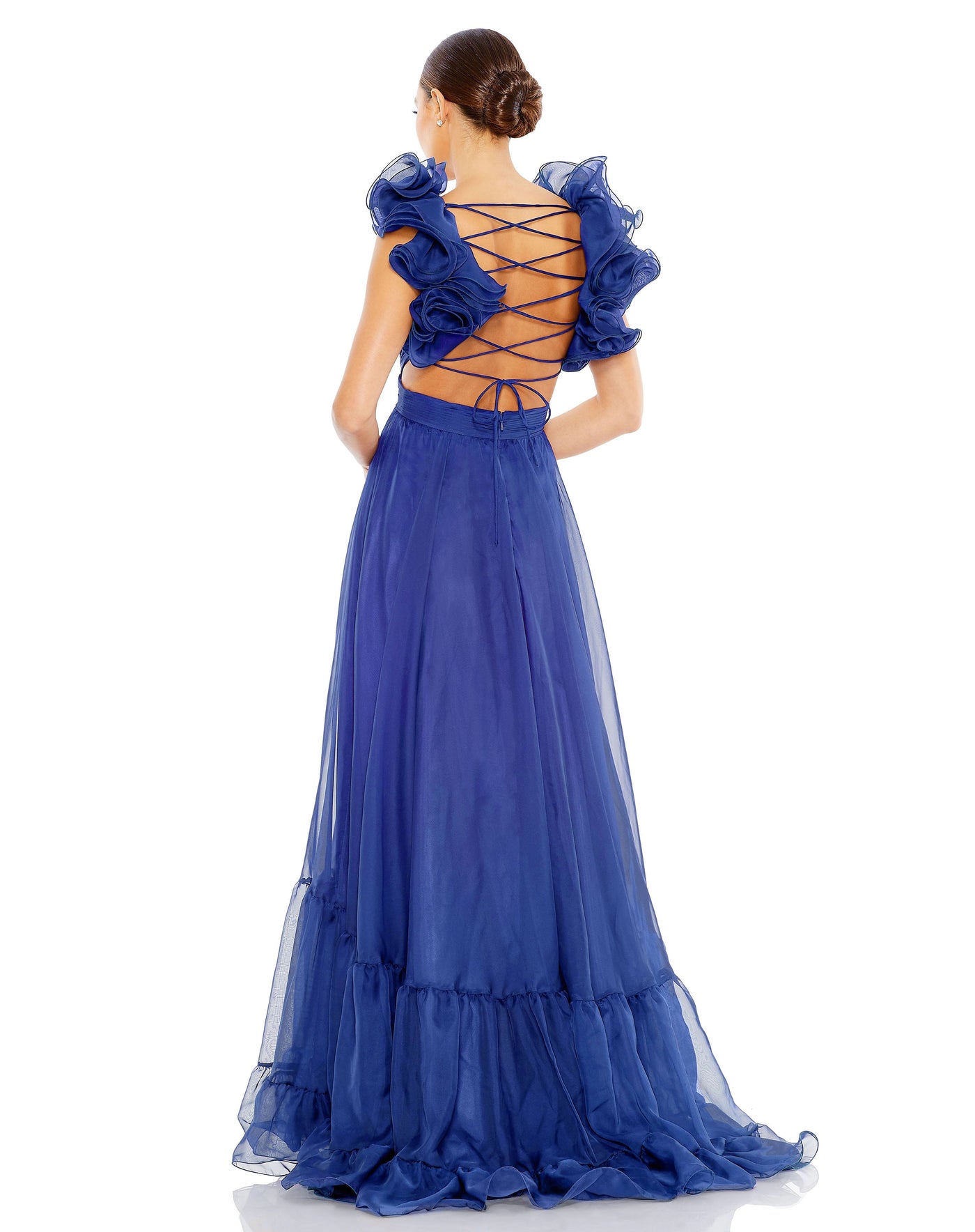 Ieena Duggal - 67911I Ruffled Dress Evening Dress