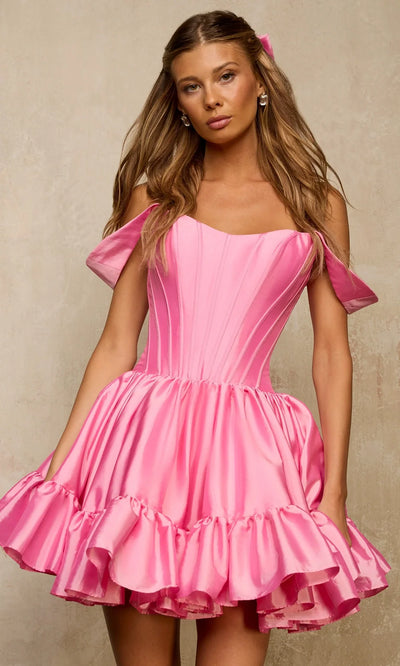 Sherri Hill 57290 - Scoop Neckline Corset Short Dress Homecoming Dresses