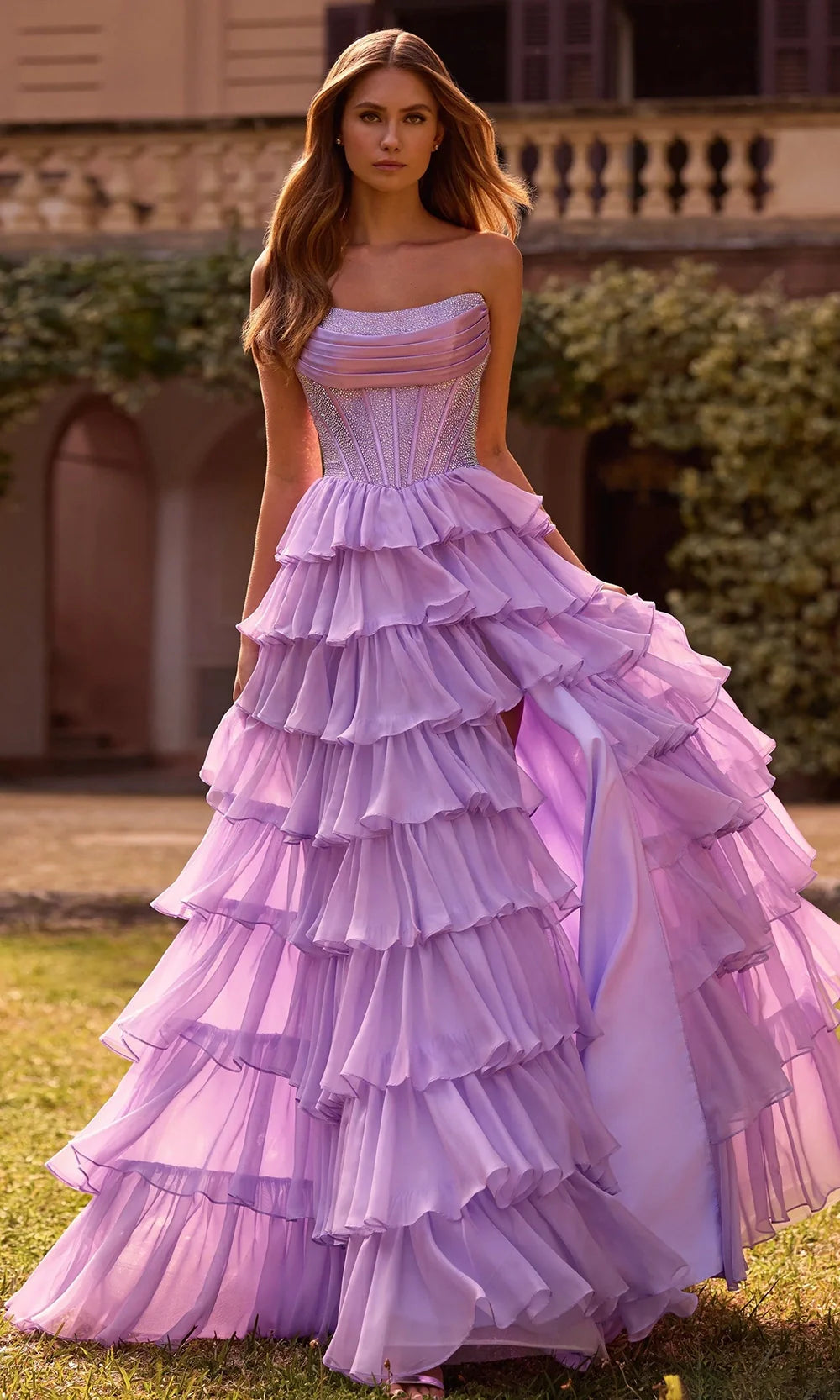 Sherri Hill 57288 - Beaded Corset Strapless Scoop Evening Gown Ball Gowns
