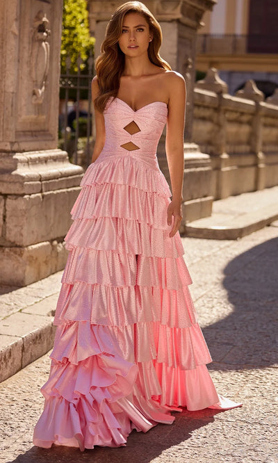 Sherri Hill 57416 - Sweetheart Tiered Evening Gown with Slit Evening Dresses