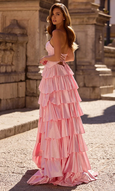 Sherri Hill 57416 - Sweetheart Tiered Evening Gown with Slit Evening Dresses