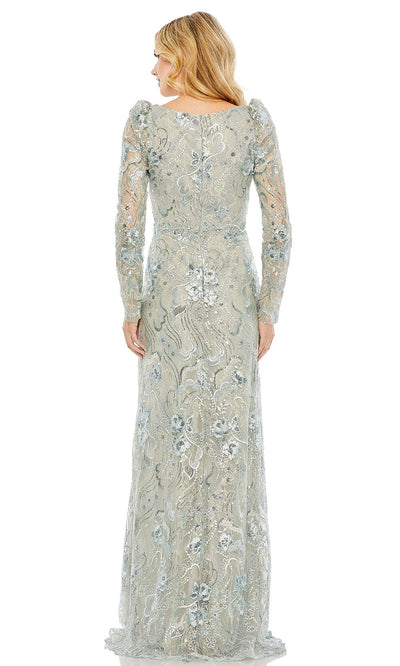 Mac Duggal 68190 - Embroidered Surplice V-Neck Gown Formal Gowns