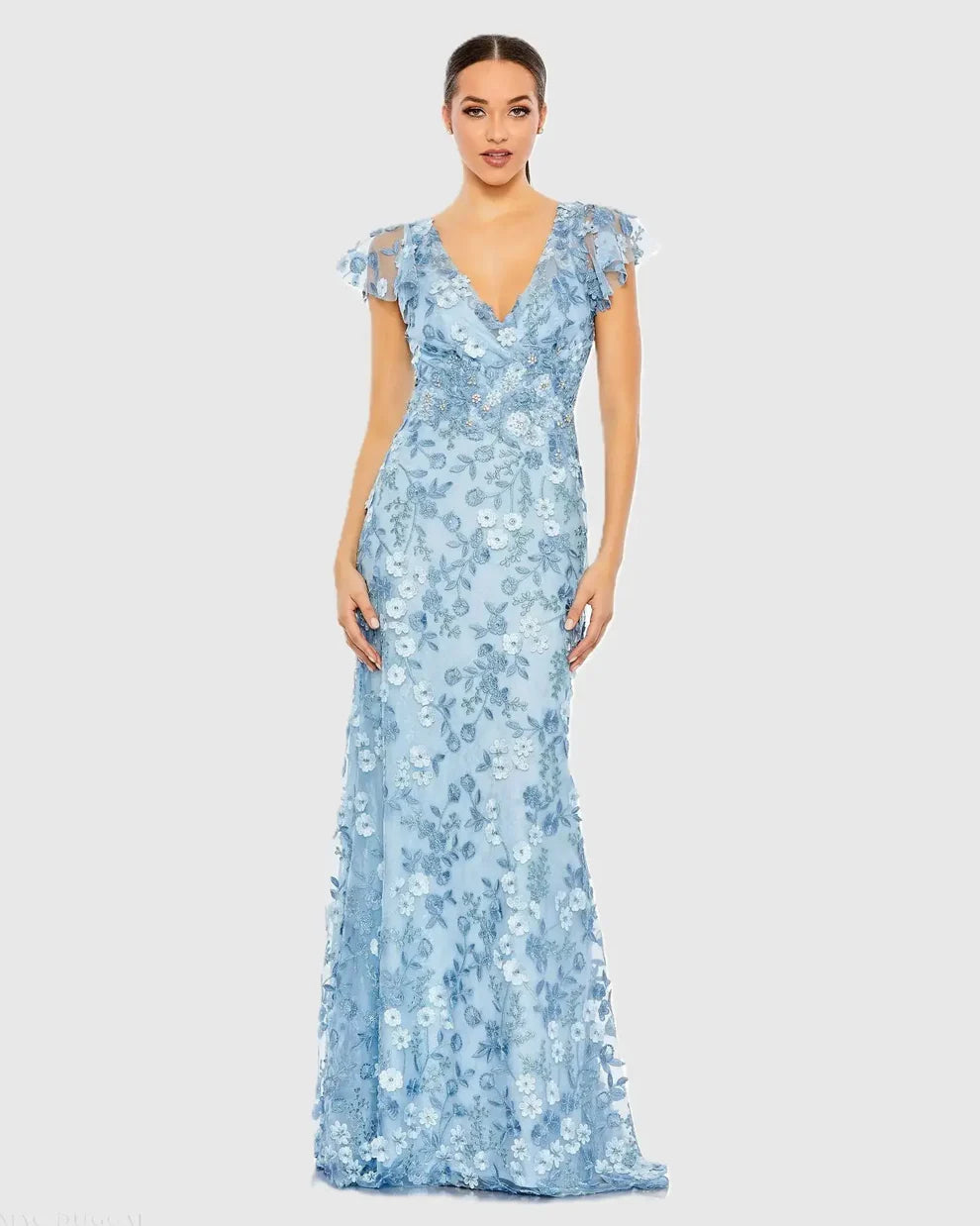 Mac Duggal 68192 - Embroidered Appliqued Evening Gown