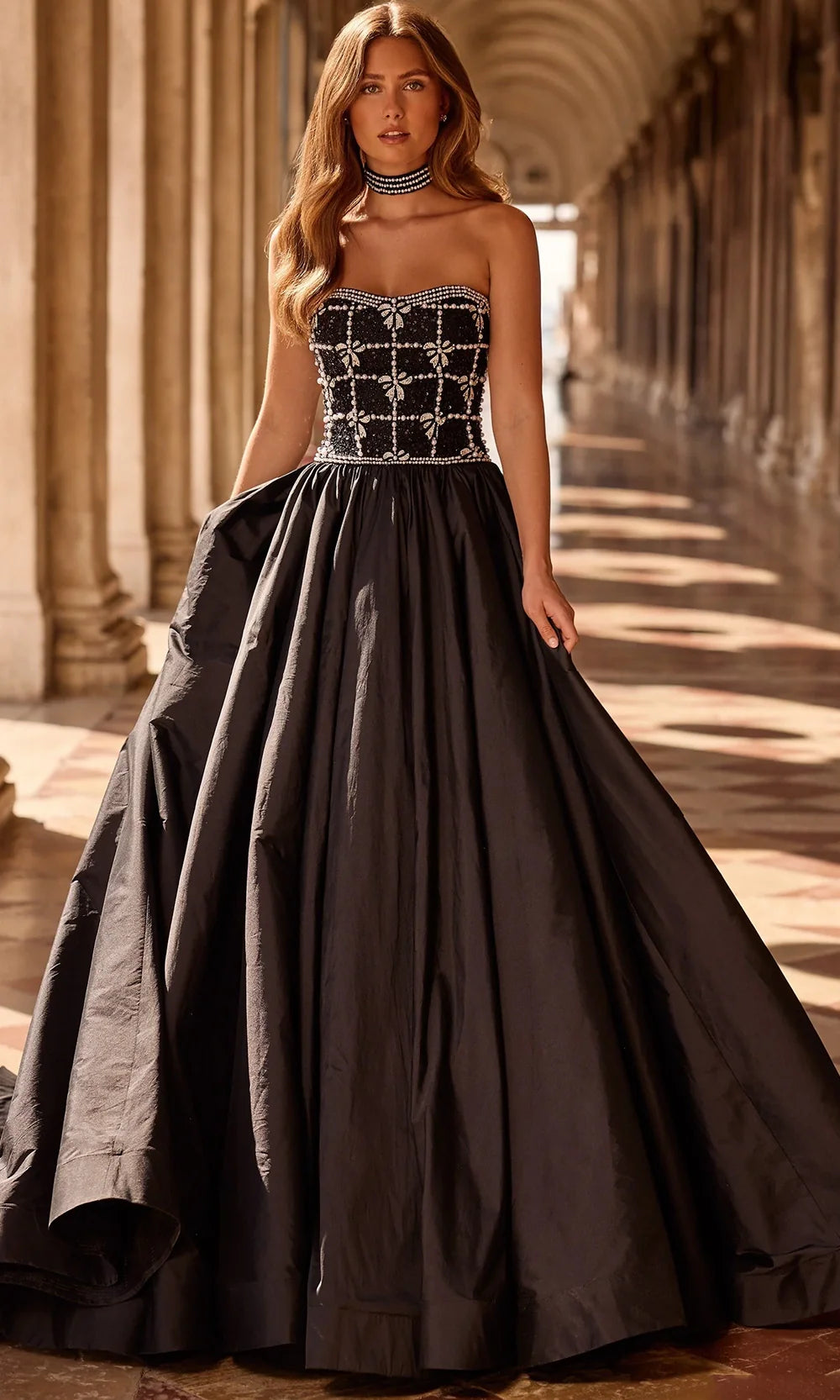 Sherri Hill 57496 - Embellished Strapless Evening Ballgown Prom Dresses