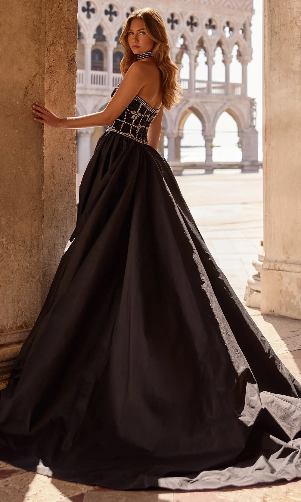 Sherri Hill 57496 - Embellished Strapless Evening Ballgown Prom Dresses