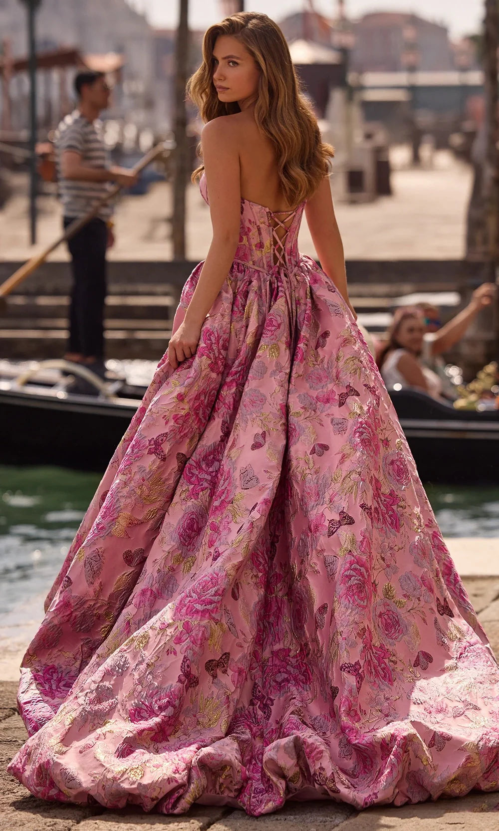Sherri Hill 57714 - Leaf Applique Ballgown