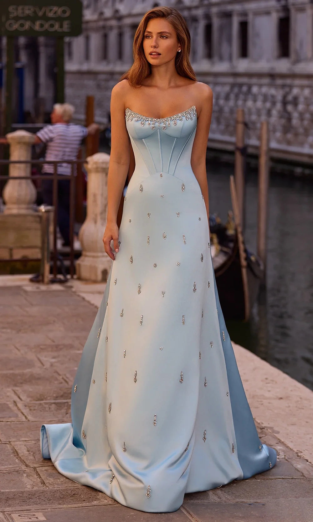 Sherri Hill 57584 - Scoop Neckline Crystal Beaded Long Dress Prom Dresses
