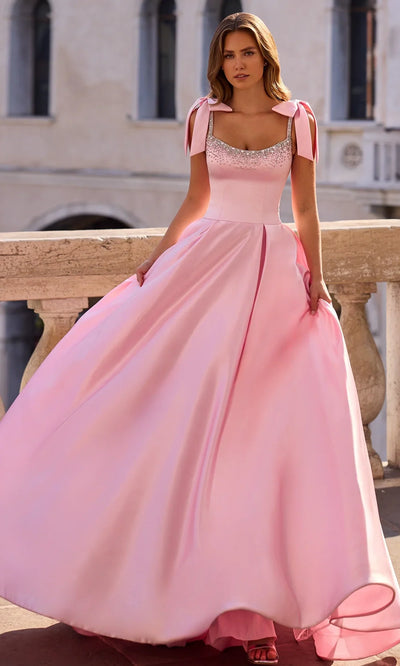 Sherri Hill 57574 - Sleeveless Scoop Ballgown with Sparkle Trim Ball Gowns