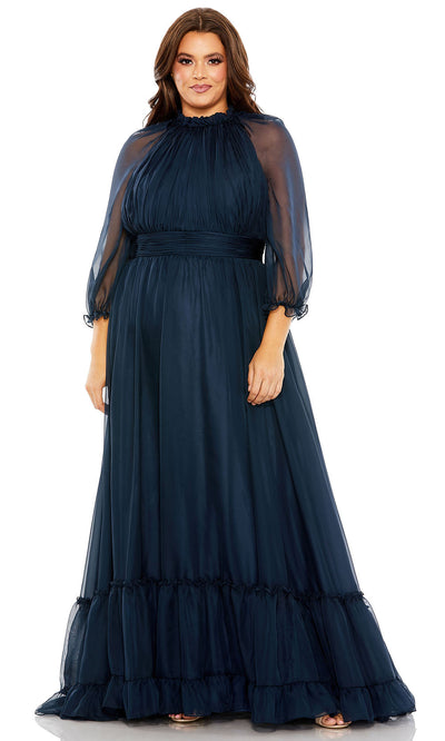 Mac Duggal 68426 - High Neck A-line Tiered Hem Gown Mother of the Bride Dresses