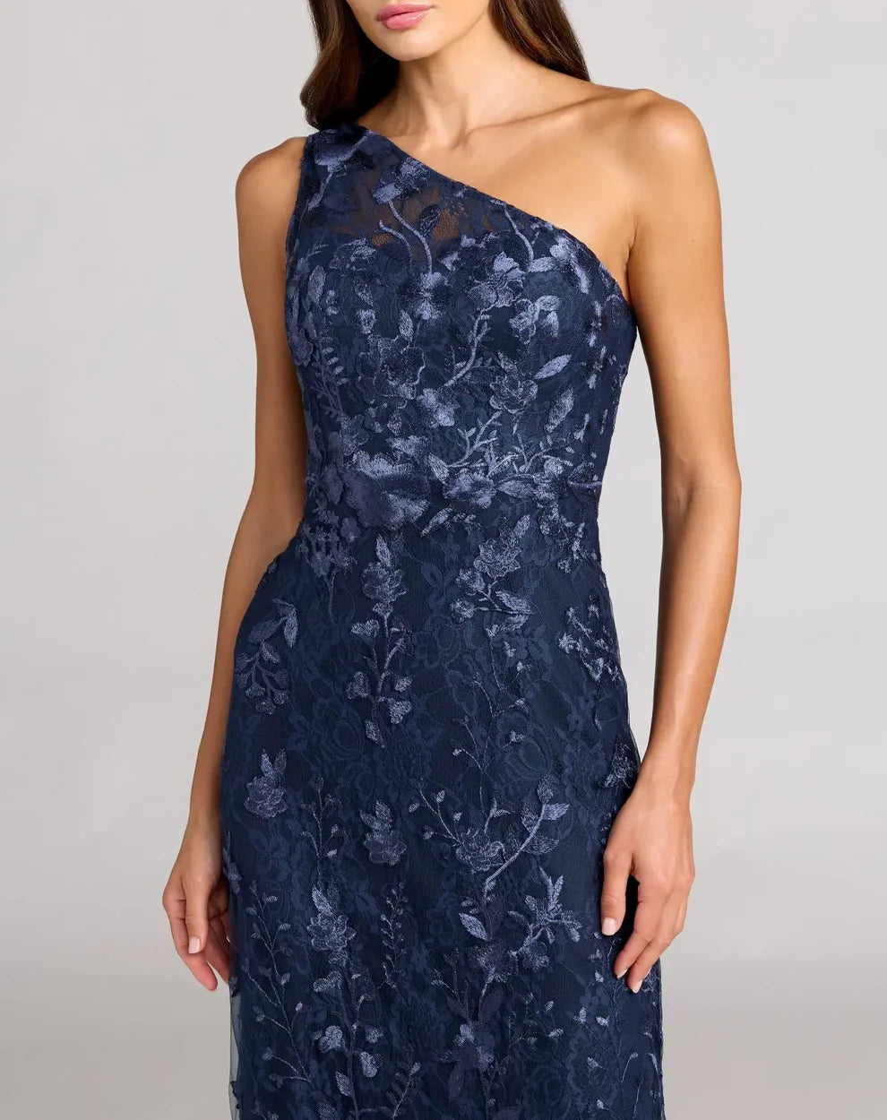 Mac Duggal 68606 - One Shoulder Floral Evening Gown