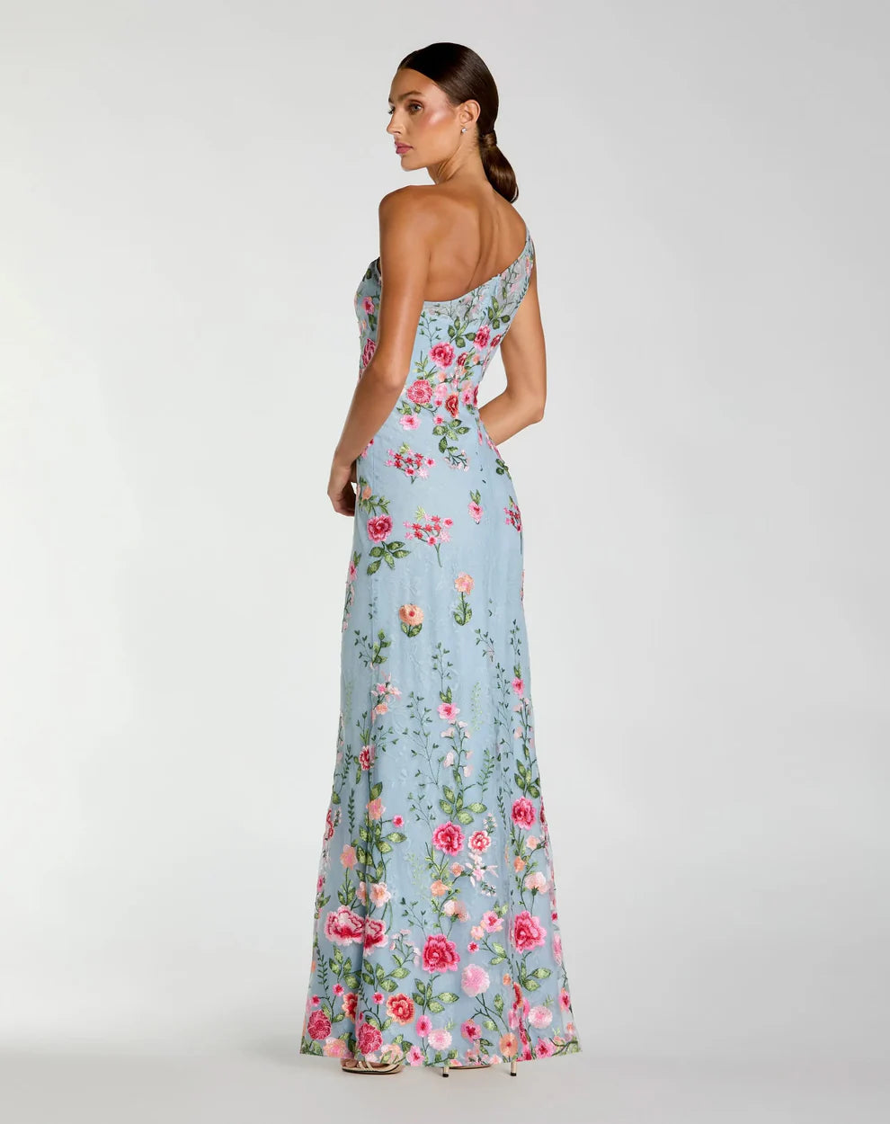 Mac Duggal 68606 - One Shoulder Floral Evening Gown