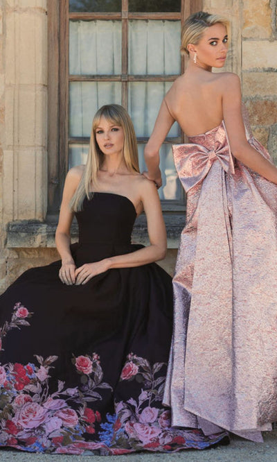 Mac Duggal 11970 - Straight Neckline Floral Ballgown Ball Gowns