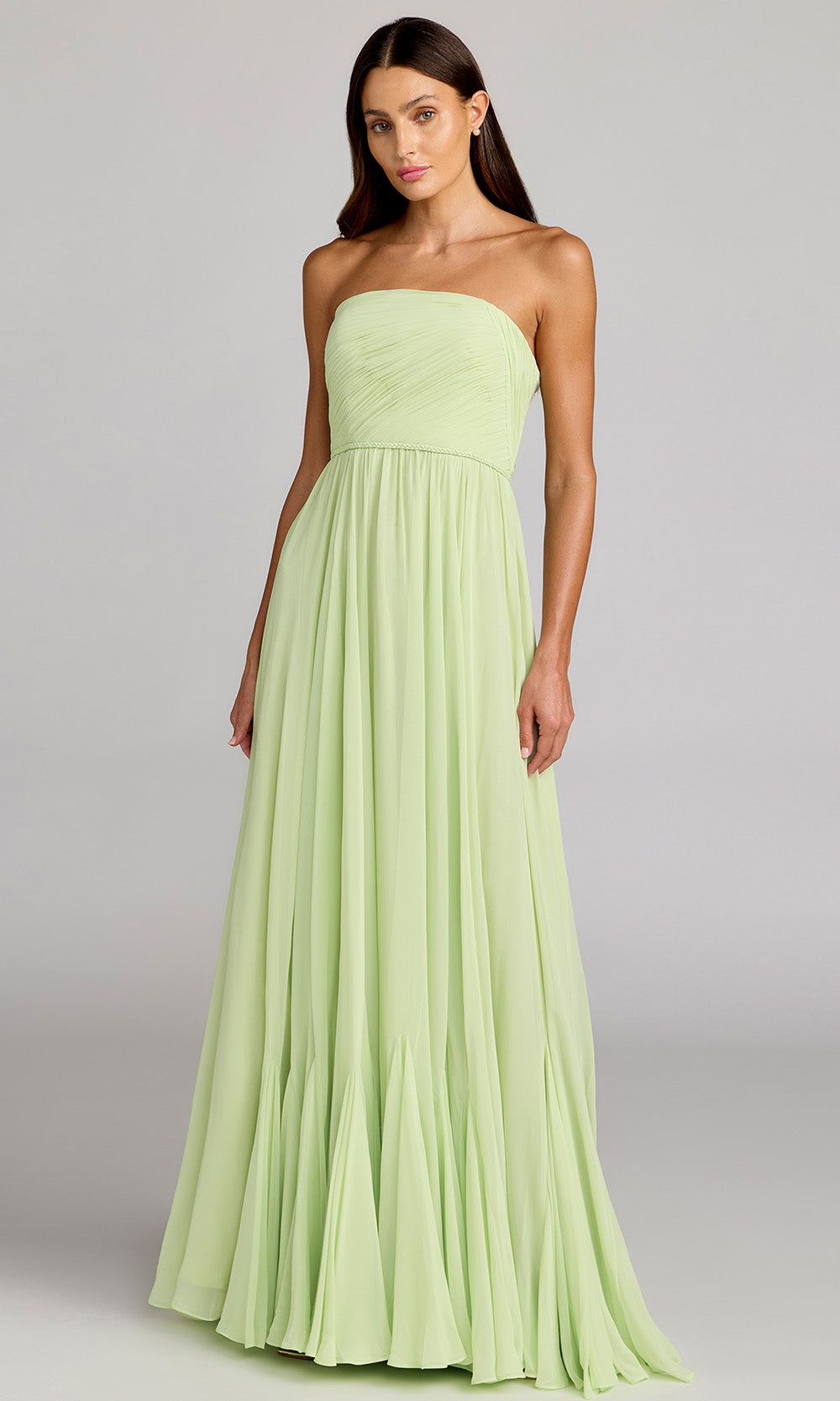 Mac Duggal 68847 - Braided Waist Strapless Flowy Gown Prom Dresses in Green