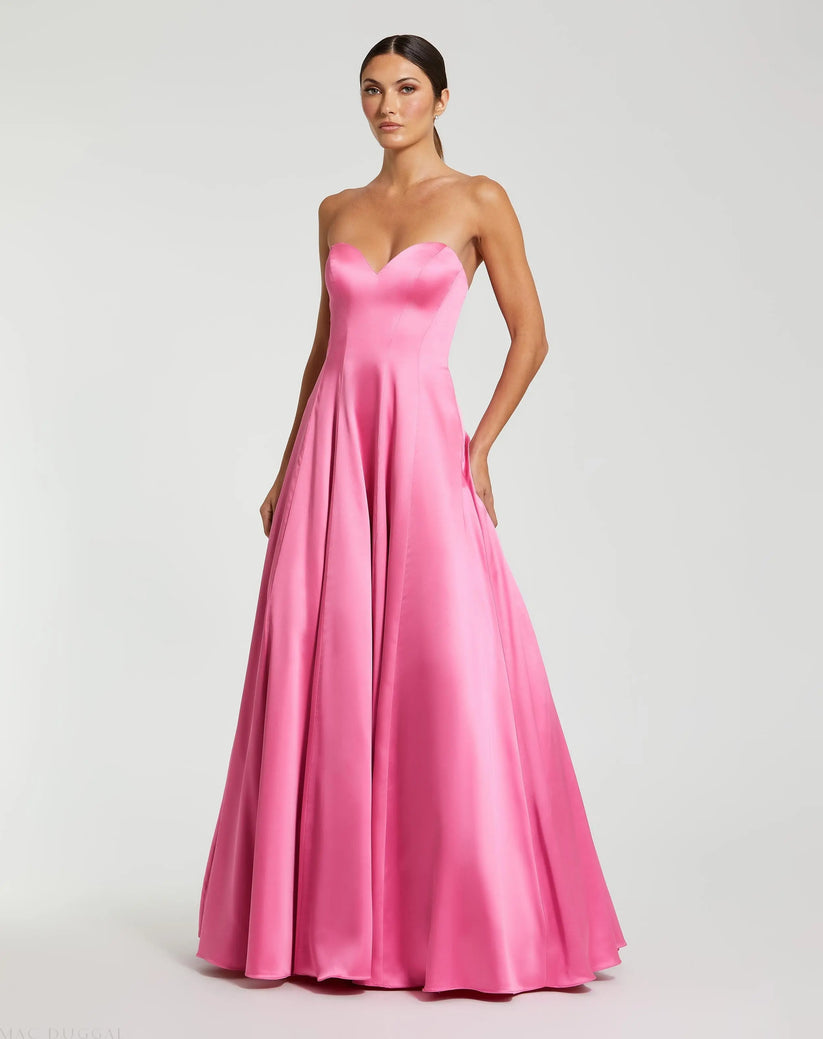 Mac Duggal 68857 - Strapless Bow Back Prom Ballgown Prom Dresses in Pink