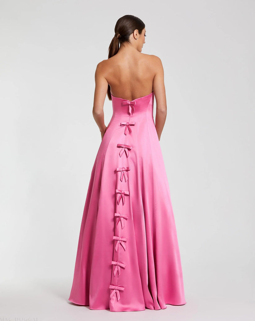 Mac Duggal 68857 - Strapless Bow Back Prom Ballgown Prom Dresses in Pink