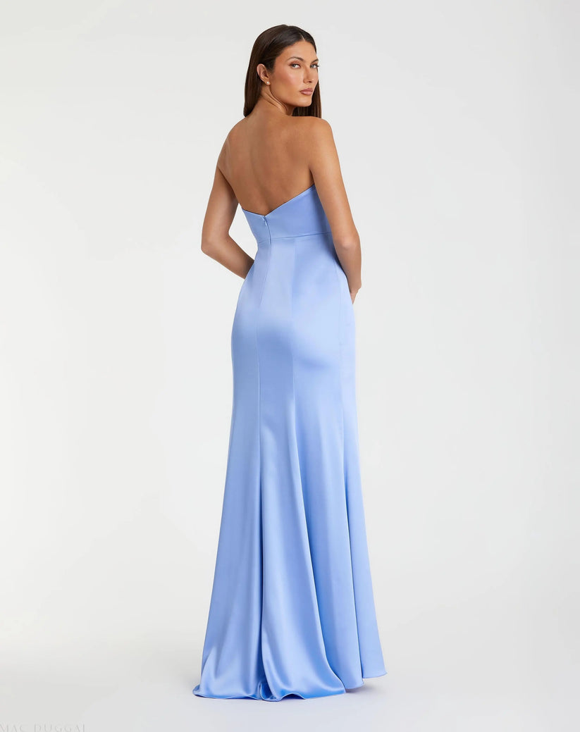 Ieena Duggal 68872 - Cascading Ruffle Sweetheart Long Dress Prom Dresses in Flower and Blue