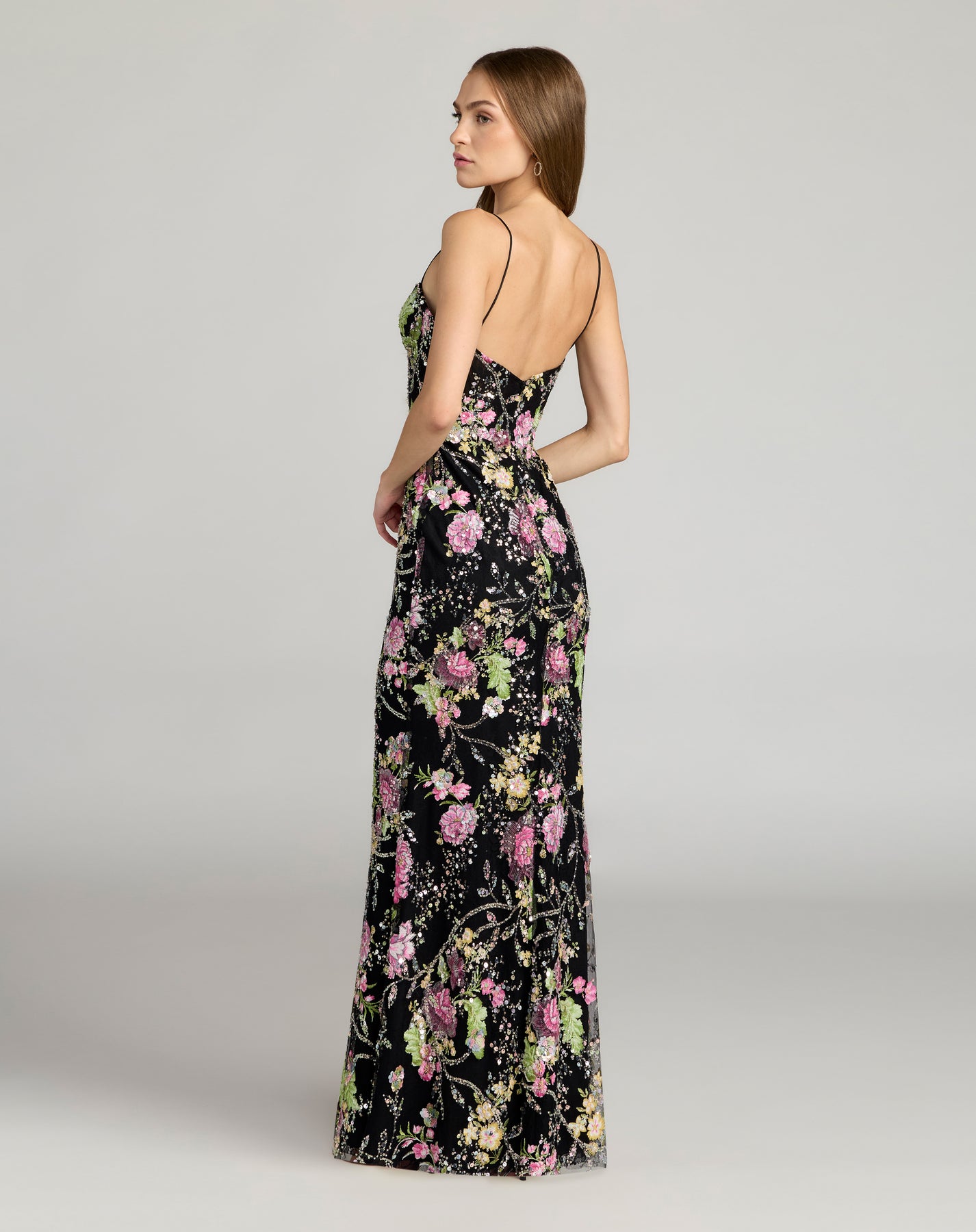 Mac Duggal 68891 - Spaghetti Strap Lace Sheath Dress