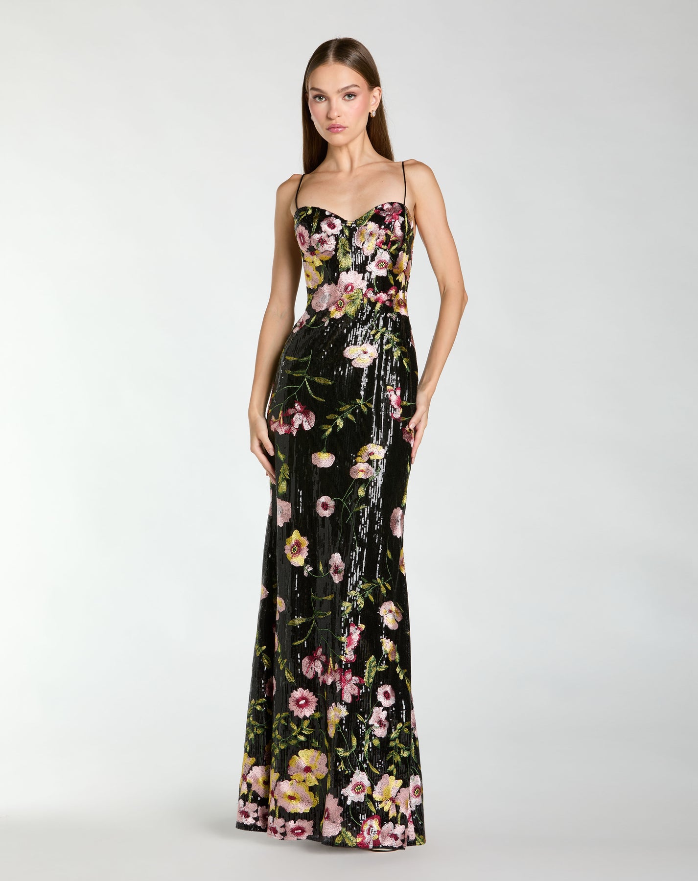 Mac Duggal 68896 - Floral Embroidered Sweetheart Dress